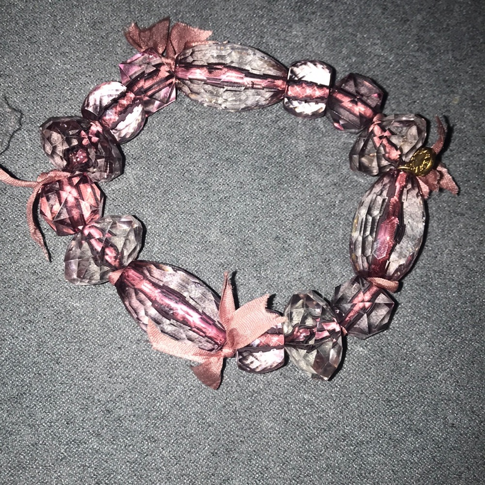 JCrew pink crystal bracelet